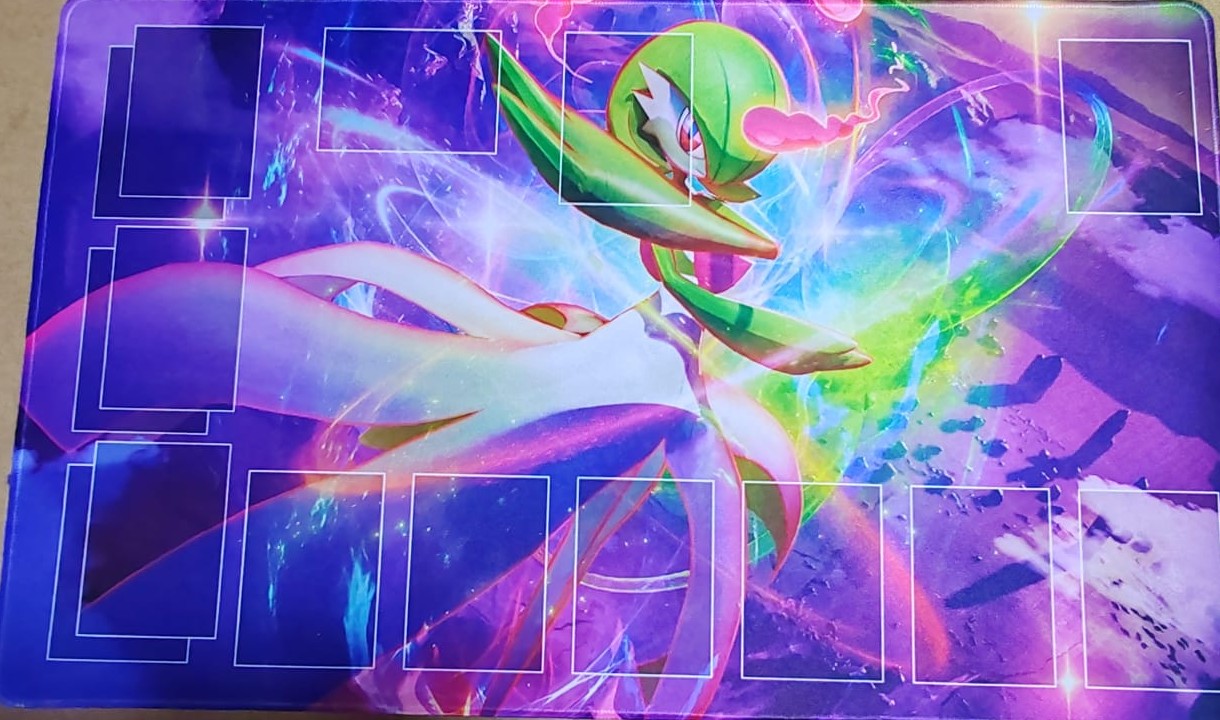 Playmat de Gardevoir con zonas de juego