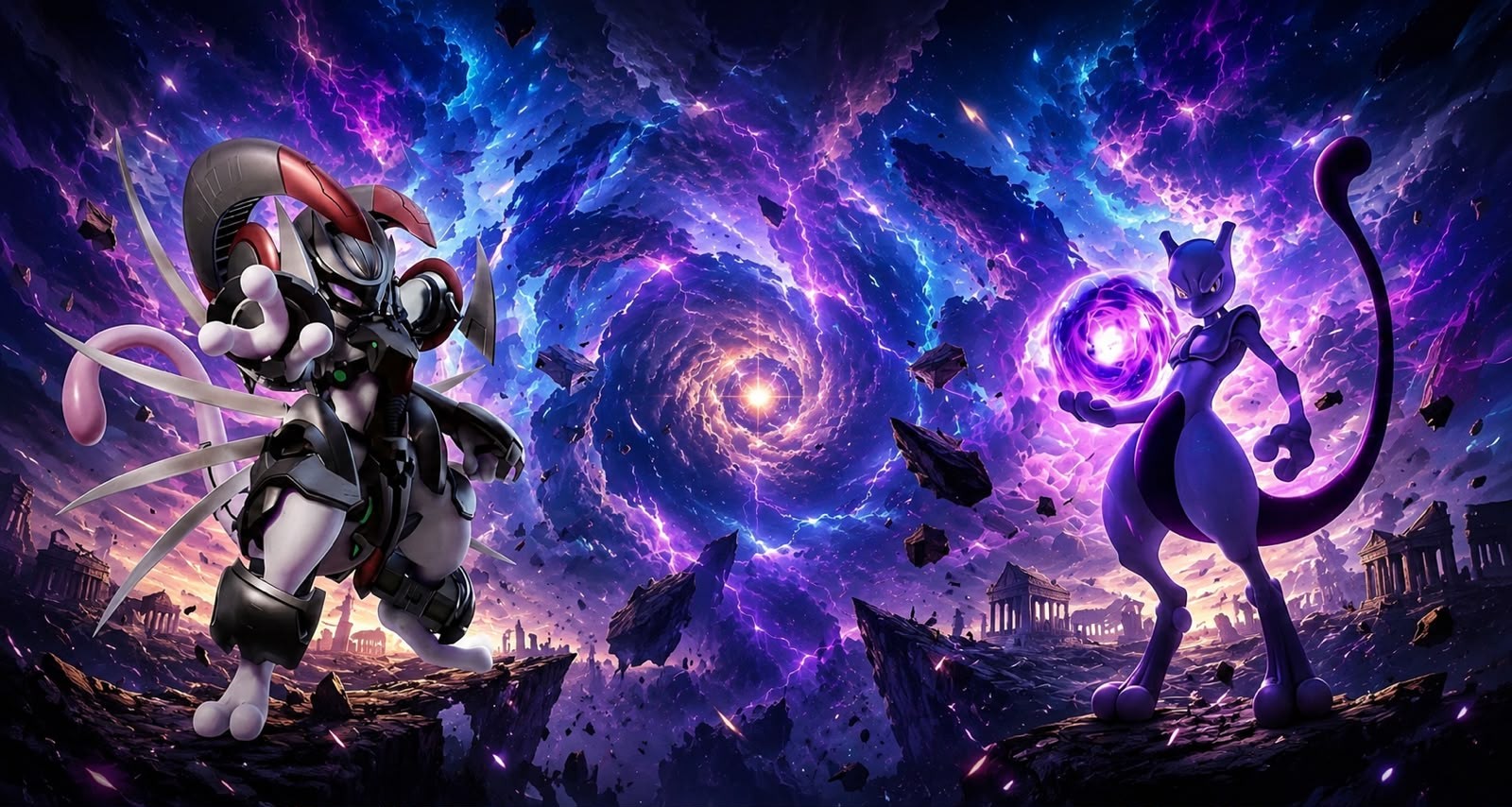 Playmat de Mewtwo vs Mewtwo Acorazado