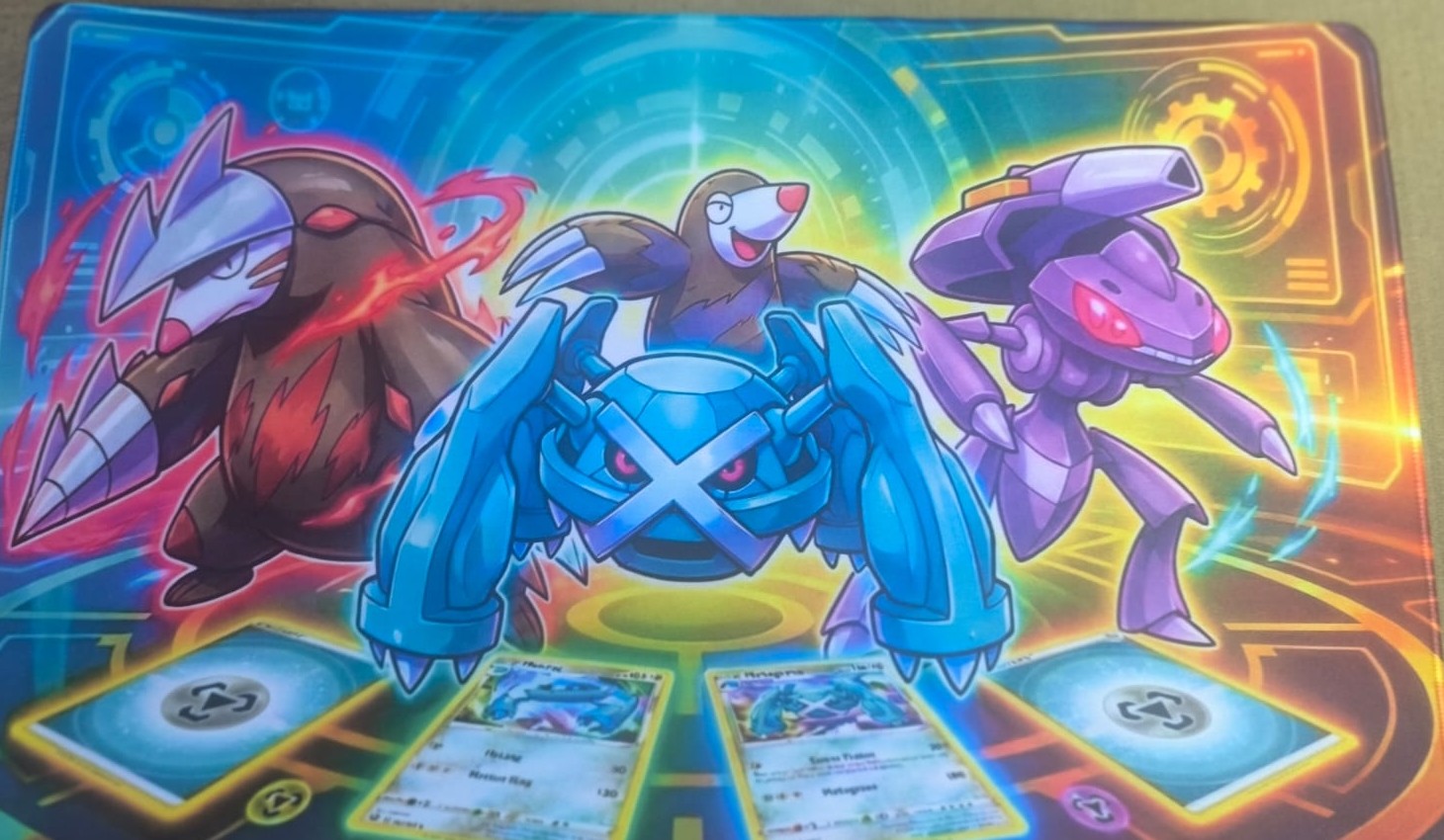 Playmat de Excadrill, Metagross y Genesect
